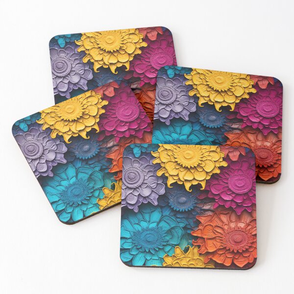 Item preview, 3D Embossed Colorful Floral designed and sold by MapleTArts.