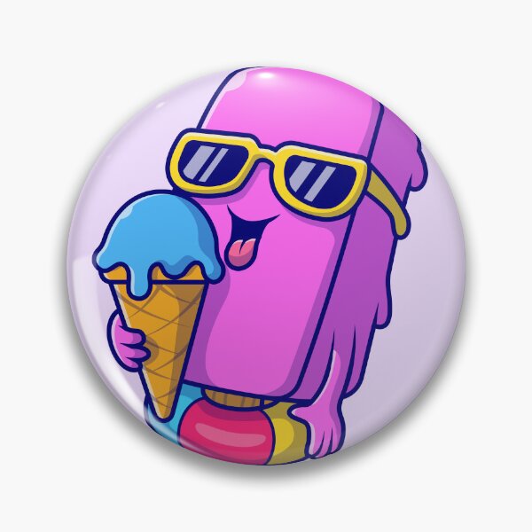 Item preview, Whimsical Popsicle and Ice Cream Cone Duo: Cute Cartoon Vector Icon designed and sold by hjian8219.