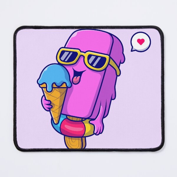 Item preview, Whimsical Popsicle and Ice Cream Cone Duo: Cute Cartoon Vector Icon designed and sold by hjian8219.