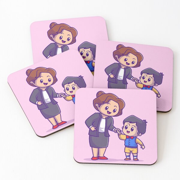 Item preview, Tender Mother-Son Bond: Adorable Cartoon Vector Icon Illustration designed and sold by hjian8219.