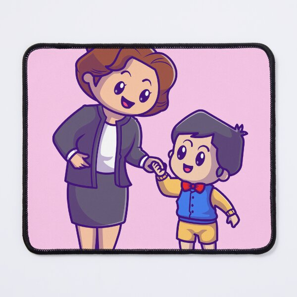 Item preview, Tender Mother-Son Bond: Adorable Cartoon Vector Icon Illustration designed and sold by hjian8219.