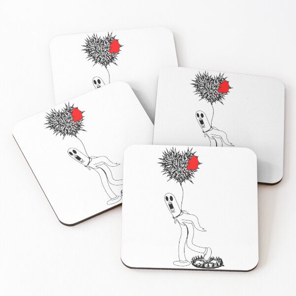 Item preview, Funny Dancing Ghost with Spiked, Red heart, and a trap  designed and sold by Cesar Caligula.