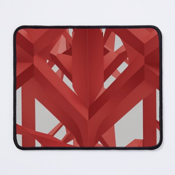 Item preview, Red Geometry: Abstract Monochrome with a Twist designed and sold by FemmeFlair.