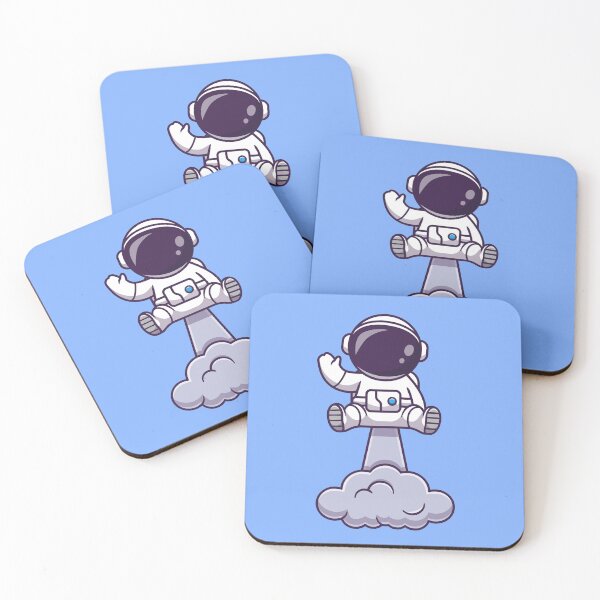 Item preview, Astronaut's Joyful Launch: Cartoon Illustration of Space Exploration designed and sold by hjian8219.