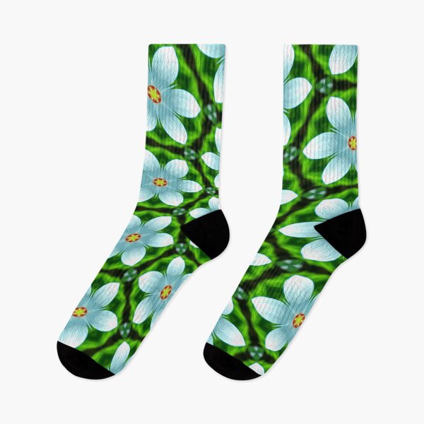 Artikelvorschau, Blaue und weiße Blumen entworfen und verkauft von Patternflower.