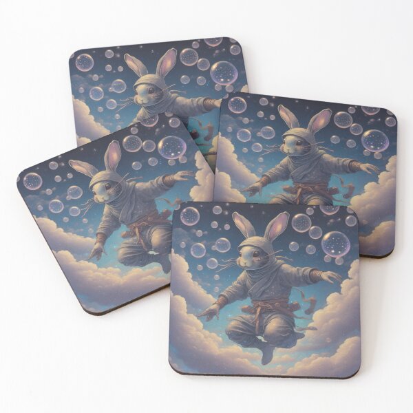 Item preview, Ninja Rabbit Floating On Clouds designed and sold by Ac3k.