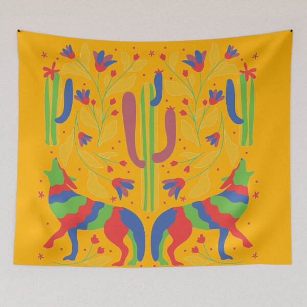 Item preview, Vibrant Animals and Flowers Otomi Art designed and sold by khachiche.