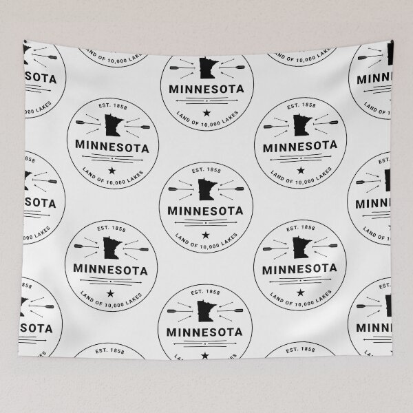 Item preview, Minnesota Badge — 10,000 Lakes (Black) designed and sold by krohns.