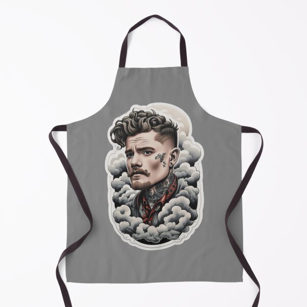 Item preview, Neo-traditional Vintage Handsome Cloudy Ginger Man Tattoo designed and sold by Cesar Caligula.