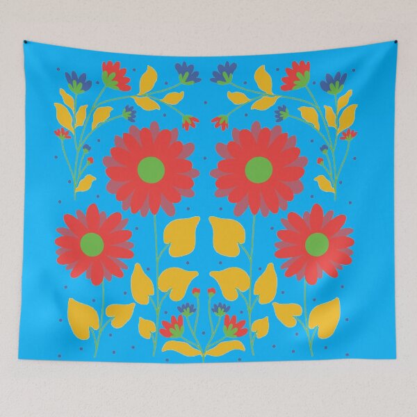 Item preview, Vibrant Flower Otomi Art designed and sold by khachiche.