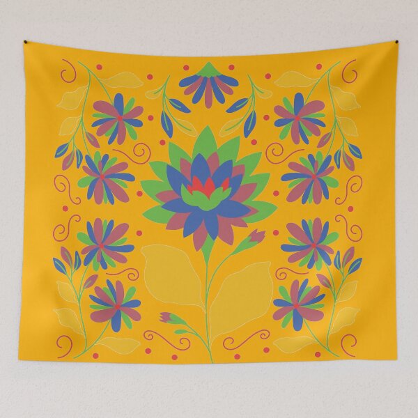 Item preview, Vibrant Flower Otomi Art designed and sold by khachiche.