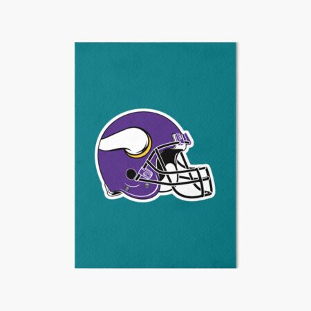 Minnesota Vikings Watercolor Helmet Art Board Print for Sale by