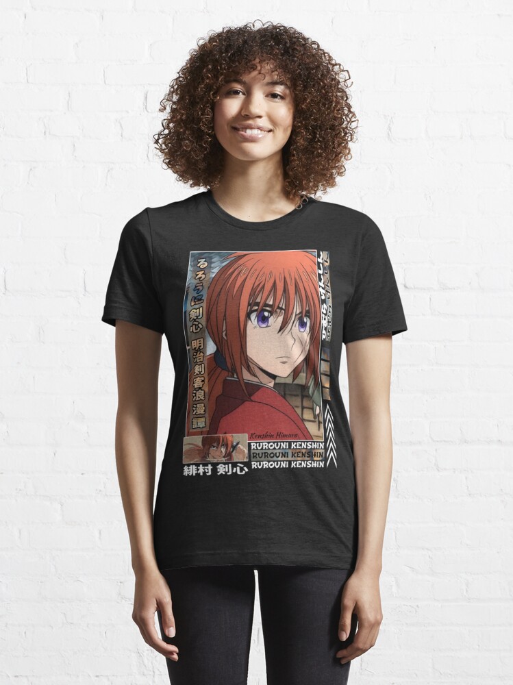 Kenshin Himura, Rurouni Kenshin: Meiji Kenkaku Romantan Essential T-Shirt  for Sale by KichiYou7