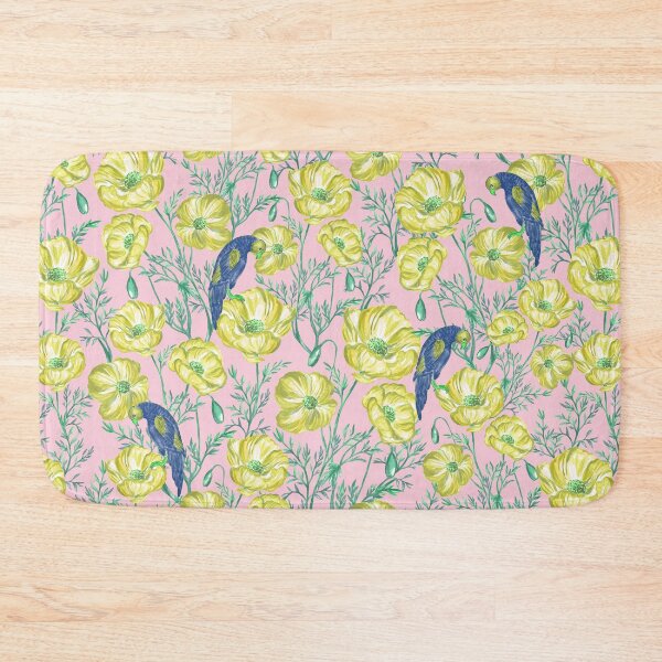 Item preview, Parrots ,poppy ,flowers ,floral ,botanical ,wallpaper  designed and sold by letsgow8th.