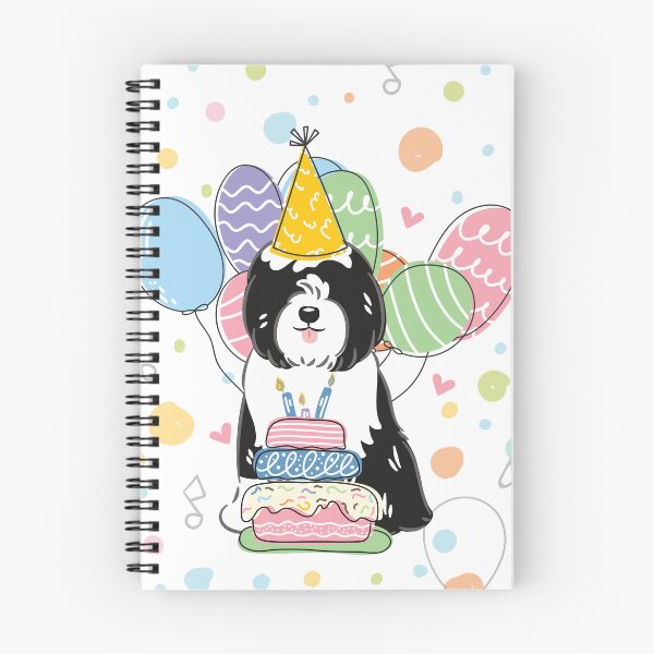 Item preview, Black White Tibetan Terrier Dog Birthday Party 1 designed and sold by Lulupainting.