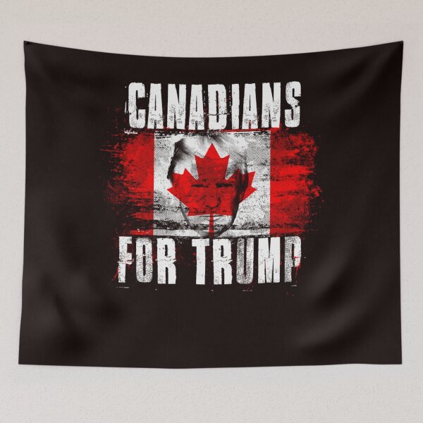Item preview, Canadians For Trump Trump 2020 Patriotic Flag designed and sold by MONALAMOUREA.