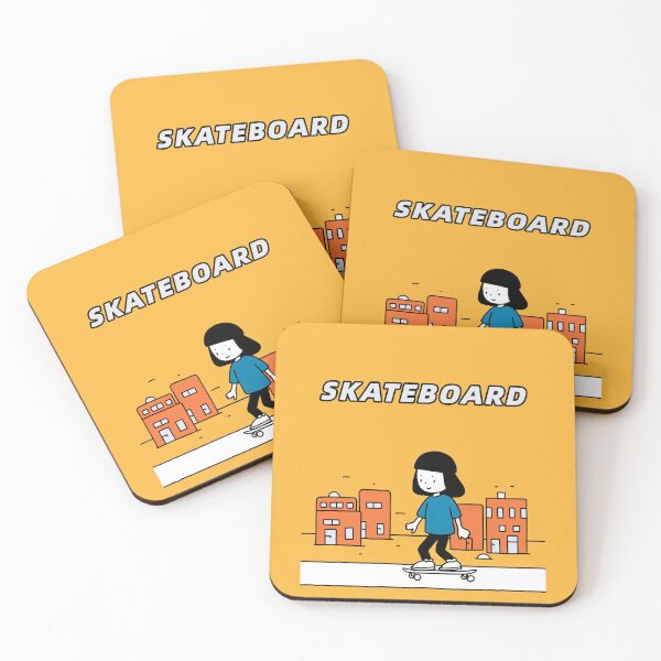 Item preview, Minimalist Skateboarding Girl Design designed and sold by feiyanggu.