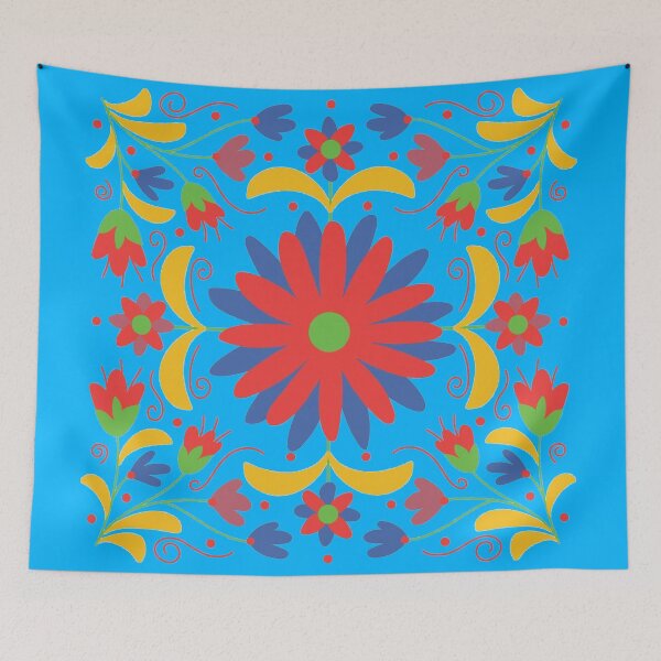 Item preview, Vibrant Flower Otomi Art designed and sold by khachiche.