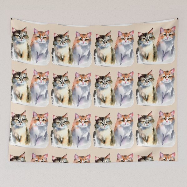 Item preview, Watercolor cute cat designed and sold by SoChaDa.
