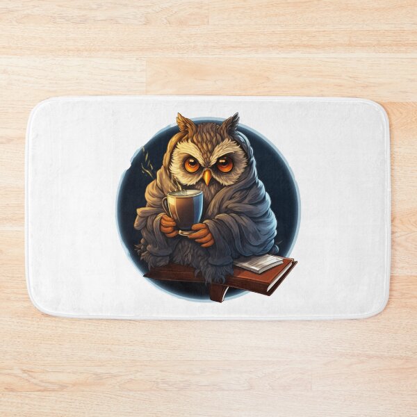 Item preview, Relaxed Owl taking a break (white background) designed and sold by Tabuku.