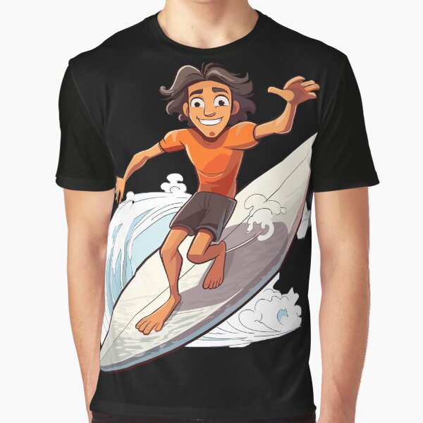 Aperçu de l'œuvre Mec surfeur de dessin animé créée et vendue par TheTrendsDesk.
