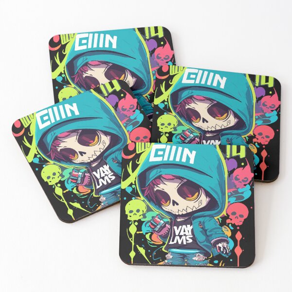 Item preview, Eclat Divin Graffiti-Inspired Chibi Skull designed and sold by loganburken.