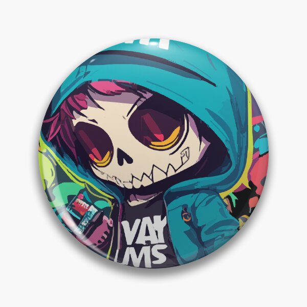 Item preview, Eclat Divin Graffiti-Inspired Chibi Skull designed and sold by loganburken.