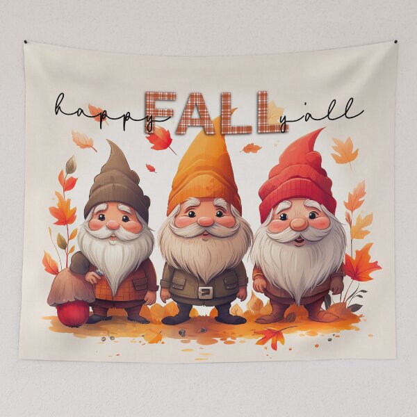 Item preview, Happy fall y’all, Cute Fall autumn gnomes designed and sold by Inktown.