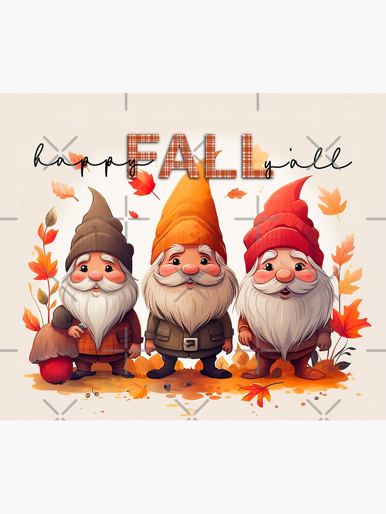 Happy Fall Y'all Gnome Tumbler