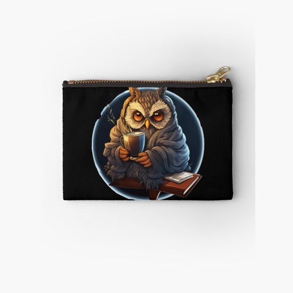 Aperçu de l'œuvre Hibou détendu faisant une pause (fond noir) créée et vendue par Tabuku.