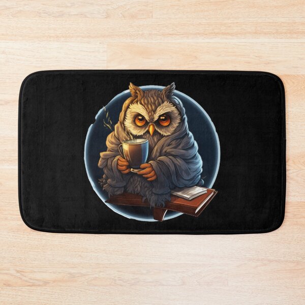 Item preview, Relaxed Owl taking a break (black background) designed and sold by Tabuku.