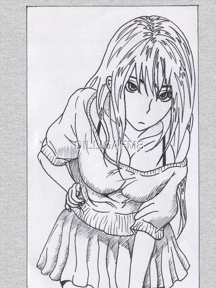 "Anime Girl, Baggy Sweater" Tshirt for Sale by DILLIGAFM8 Redbubble waifu tshirts anime