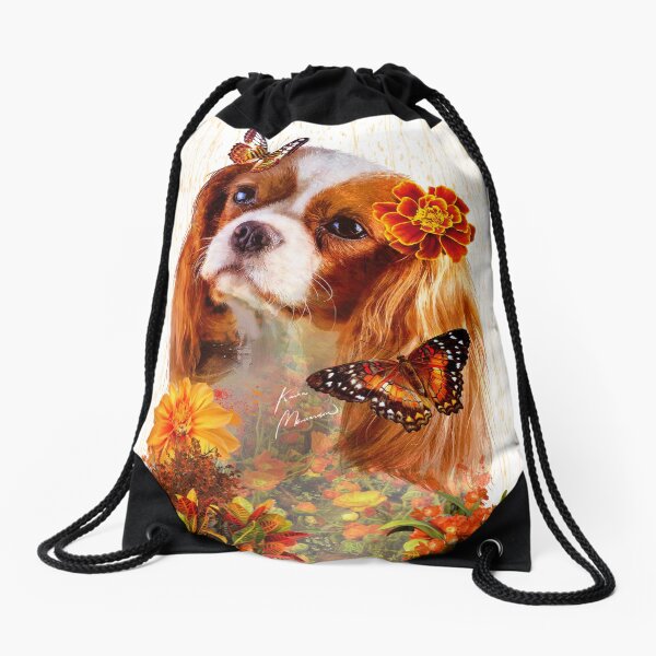 Cavalier King Nature Art Print Drawstring Bag