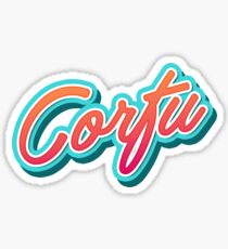 Corfu Typography Sticker