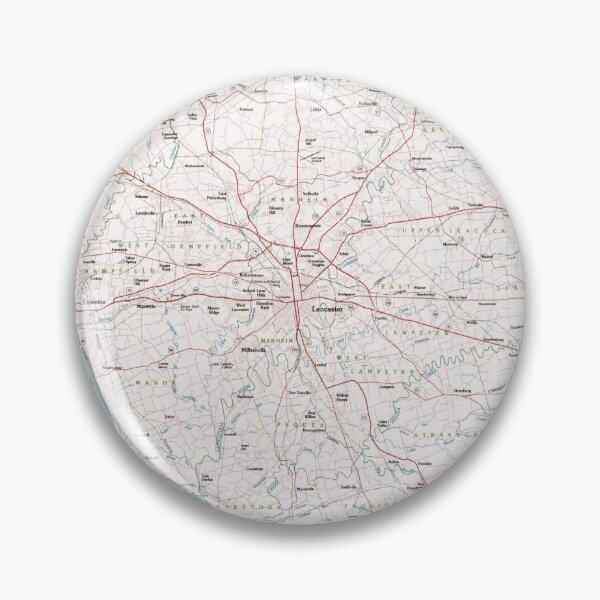 Item preview, Vintage Map of Lancaster County PA (1981) designed and sold by BravuraMedia.