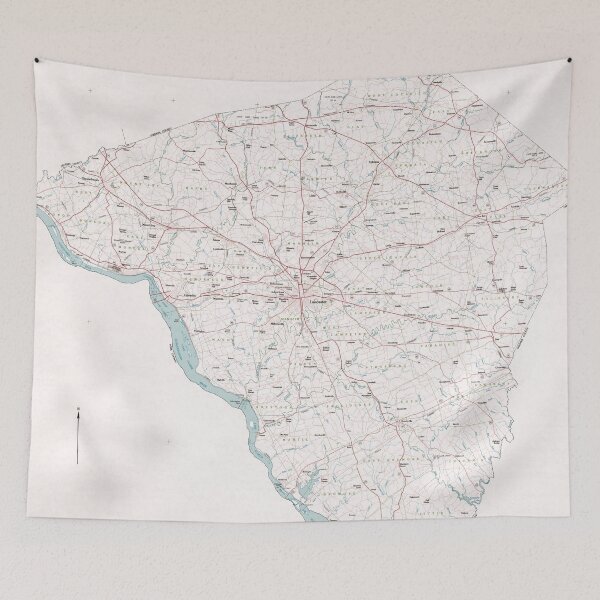 Item preview, Vintage Map of Lancaster County PA (1981) designed and sold by BravuraMedia.