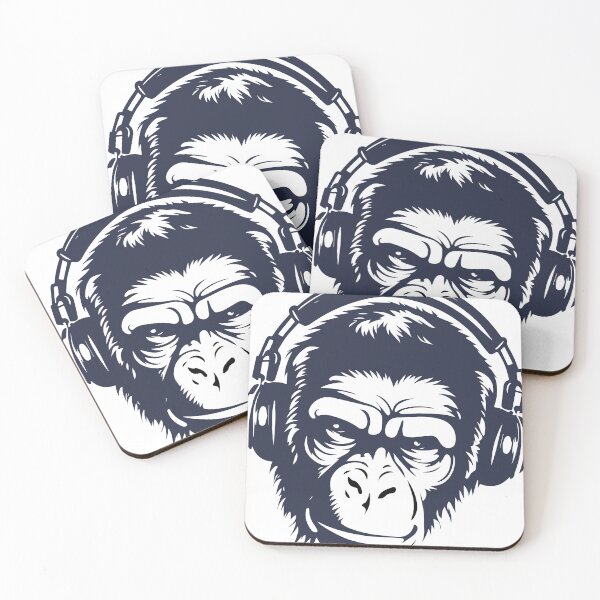 Item preview, Monkey With Headphone designed and sold by metalcharisma.