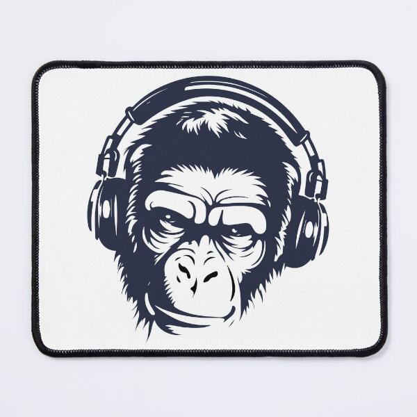 Item preview, Monkey With Headphone designed and sold by metalcharisma.