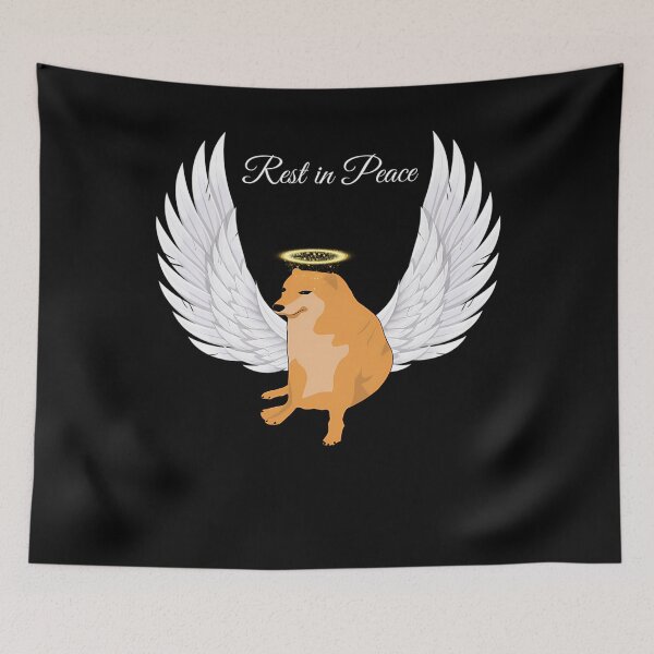Item preview, Rest in peace Cheems Dog designed and sold by ChicArtlondon.