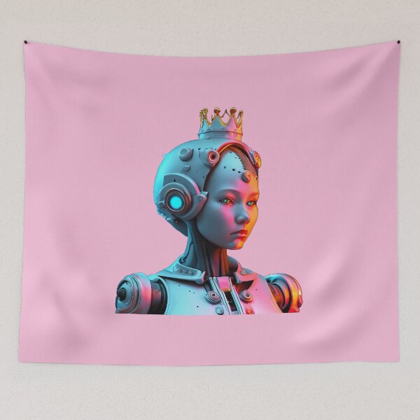 Item preview, Android Space Princess with Silver Skin and Crown designed and sold by ToadsWorkshop.