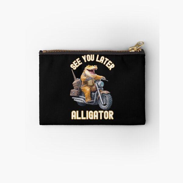 Item preview, See You Later Alligator, A crocodile riding a motorcycle designed and sold by TheTrendsDesk.