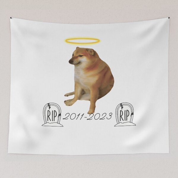 Item preview, Rest In Peace Cheems designed and sold by ChicArtlondon.