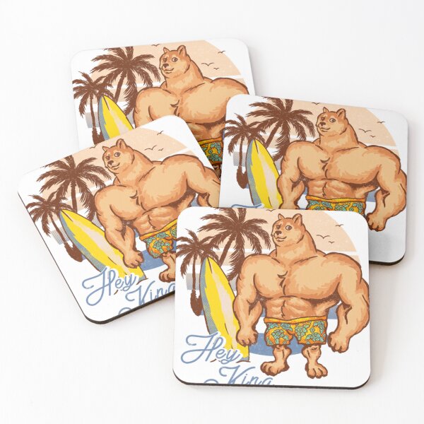 Item preview, Swole Doge At The Beach (Blue)  designed and sold by MichaelEWhite.