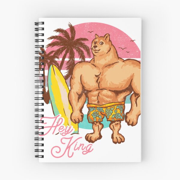 Item preview, Swole Doge Chilling On The Beach  Hey King  Pink  designed and sold by MichaelEWhite.