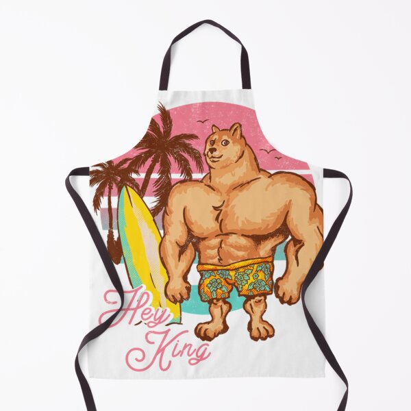 Item preview, Swole Doge Chilling On The Beach  Hey King  Pink  designed and sold by MichaelEWhite.