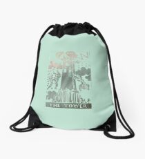 The Tower Tarot Card Drawstring Bag