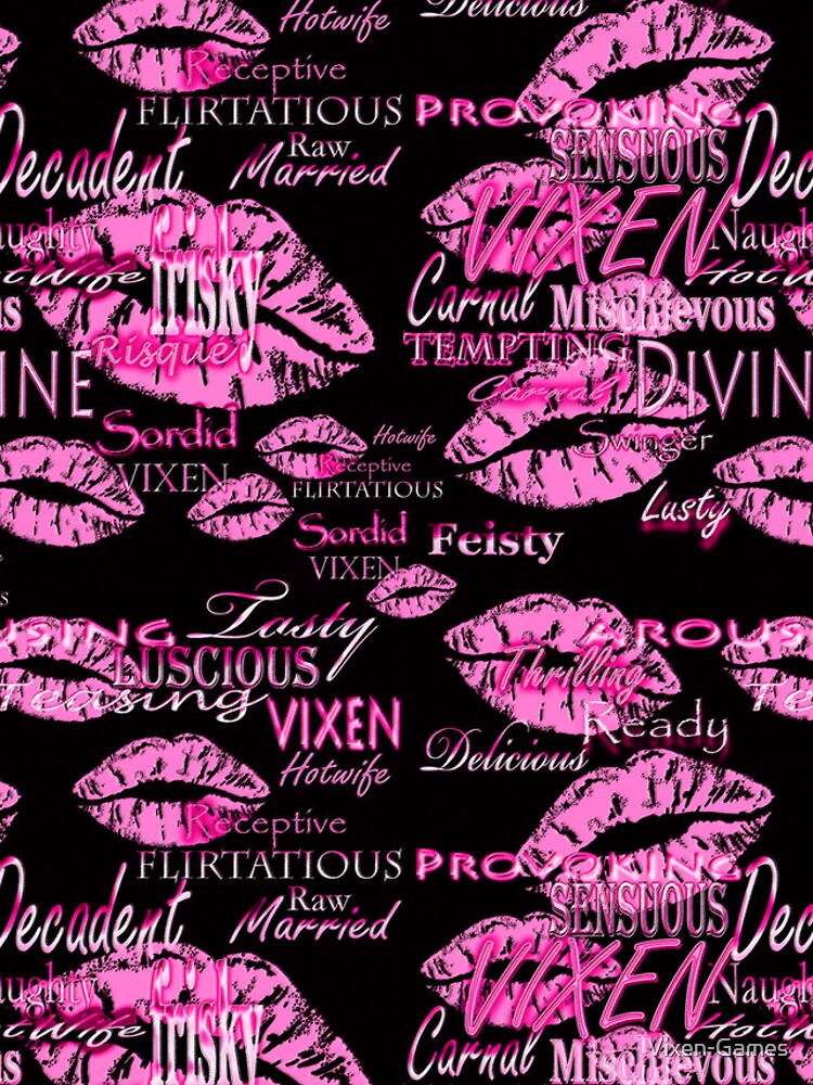 Thumbnail 4 of 4, iPhone Case, Pink Lips Mischievous Vixen Hotwife Print designed and sold by Vixen-Games.
