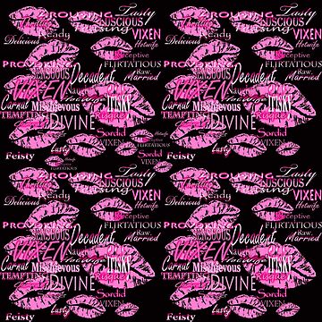 Artwork thumbnail, Pink Lips Mischievous Vixen Hotwife Print by Vixen-Games