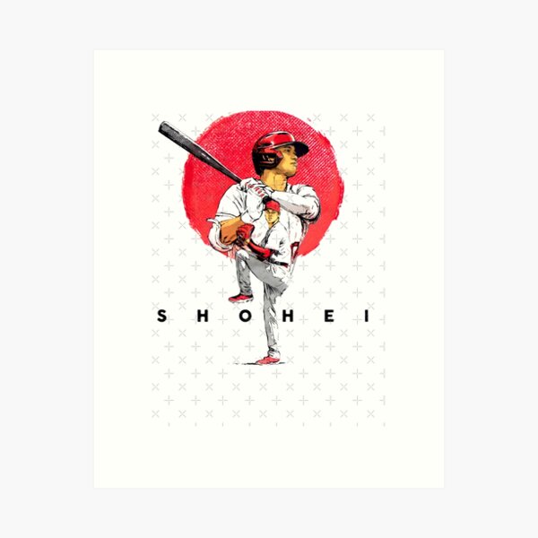 shohei ohtani cartoon Art Print for Sale by titachiii