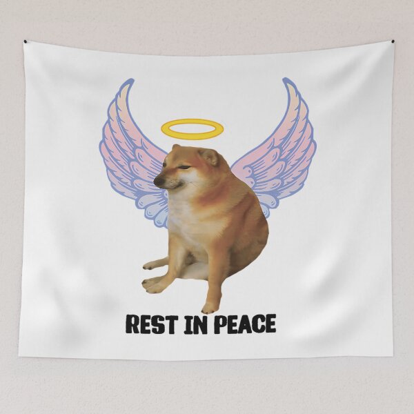 Item preview, Rest In Peace Cheems designed and sold by ChicArtlondon.